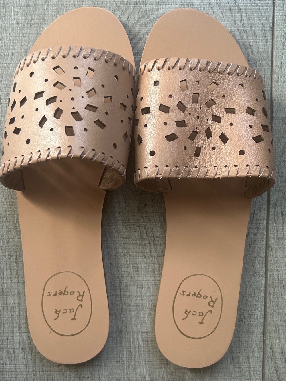 Jack Rogers Laser-Cut Slide Sandals